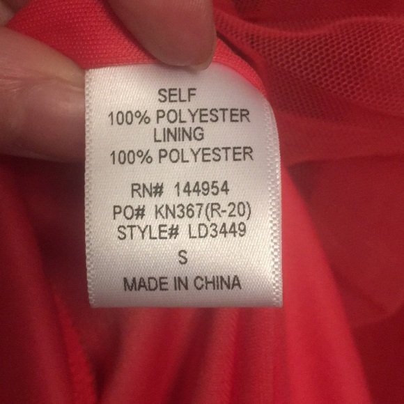 Coral evening dress - Picture 5 of 8